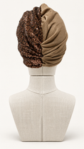 Load image into Gallery viewer, Turbante Riflessi – Intreccio e Paillettes
