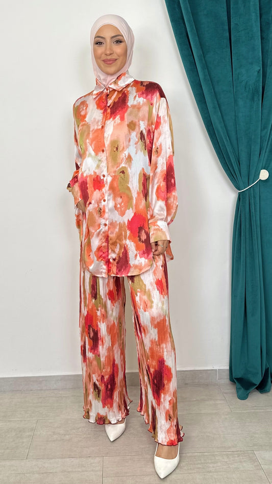 Coordinato plissè Rosa - Hijab Paradise 