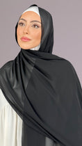Load image into Gallery viewer, Hijab Chiffon Crepe Nero - Hijab Paradise Hijab, chador, velo, turbante, foulard, copricapo, musulmano, islamico, sciarpa,  trasparente, chiffon crepe
