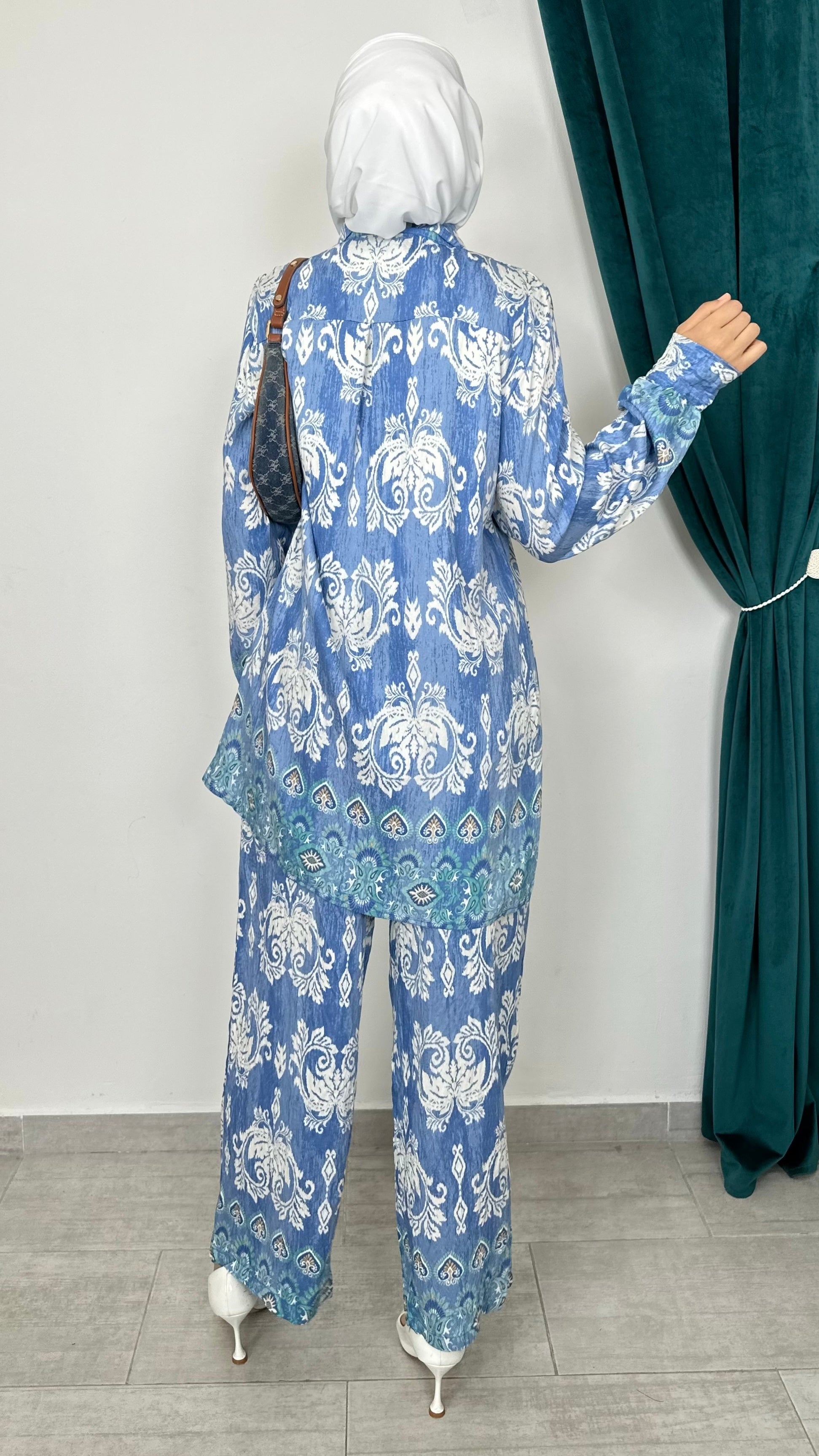 Coordinato Boho Paisley Azzurro