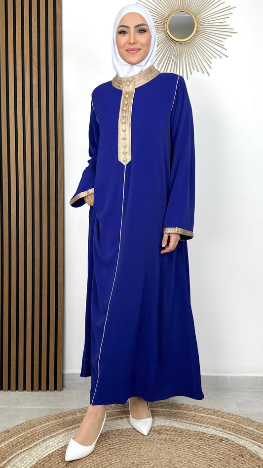 Corean Arabic Dress Blu Elettrico