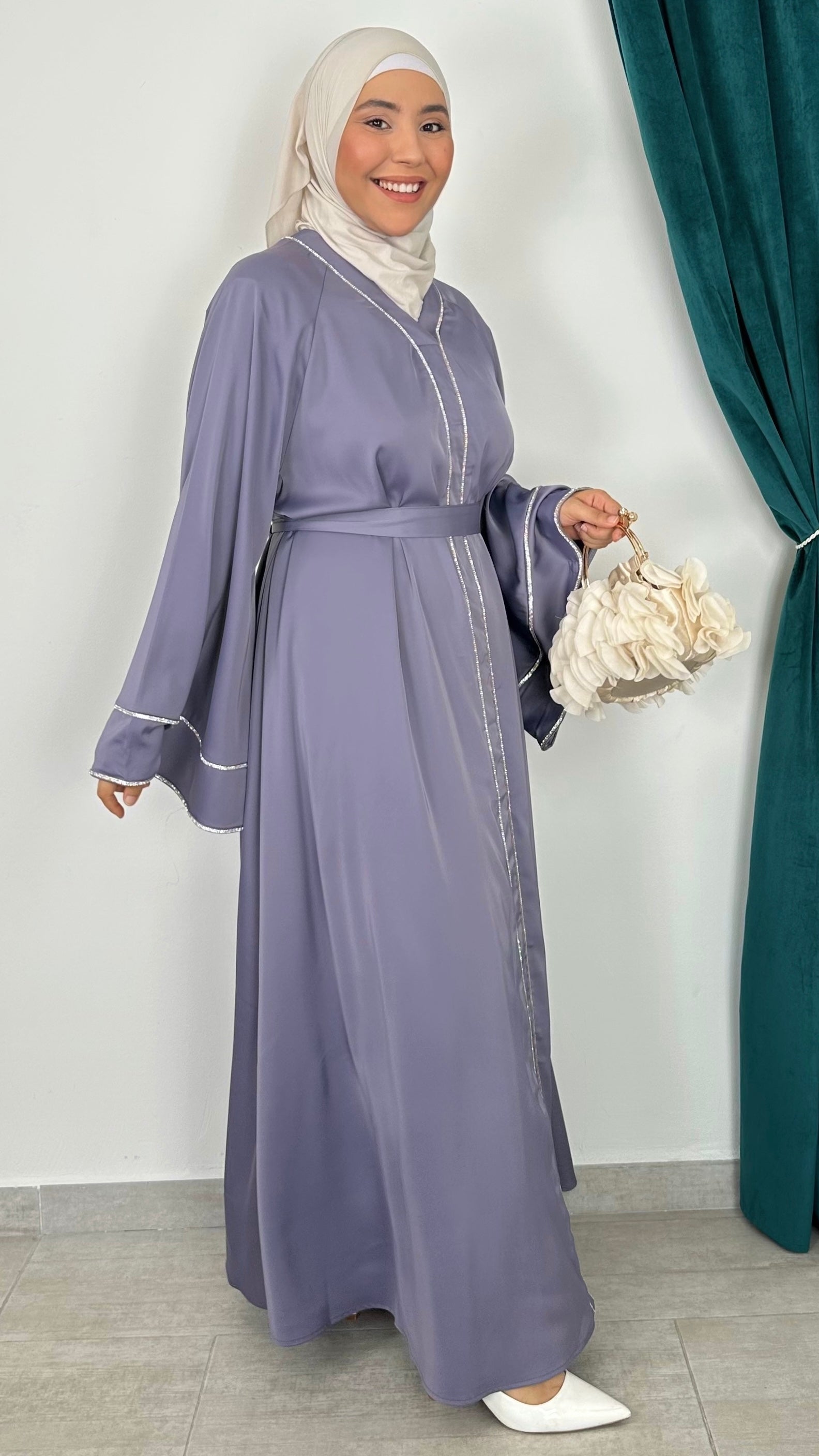 Abito Lungo Lilla Diamond