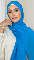 Cargar la imagen en la vista de la galería, Hijab Jersey CelesteHijab, chador, velo, turbante, foulard, copricapo, musulmano, islamico, sciarpa, 
