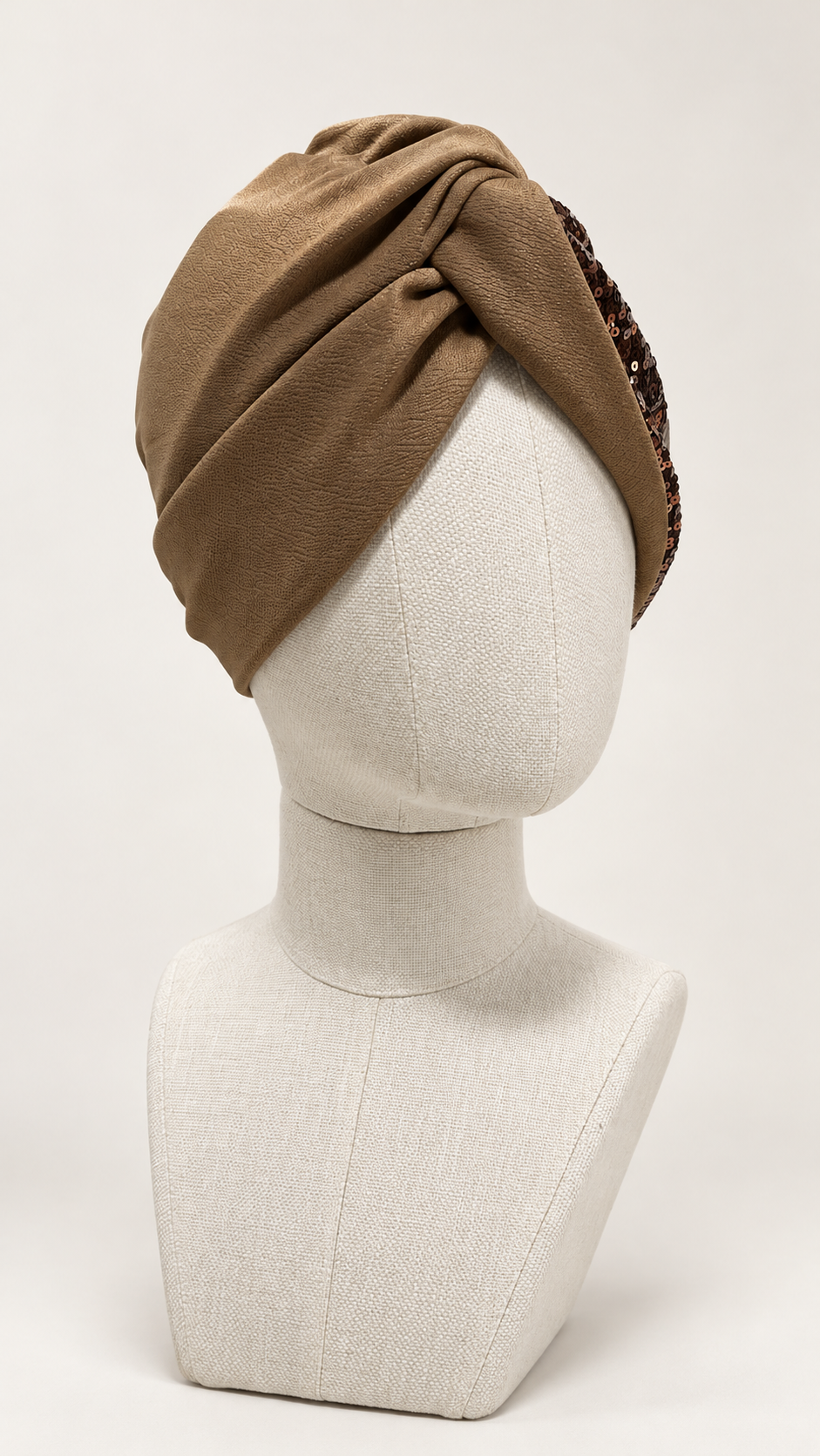 Turbante Riflessi – Intreccio e Paillettes