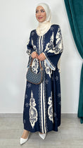 Carica l'immagine nel visualizzatore della galleria, Arabesque Abaya Blu Notte - Hijab Paradise 
