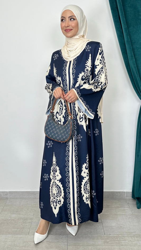 Arabesque Abaya Blu Notte - Hijab Paradise 
