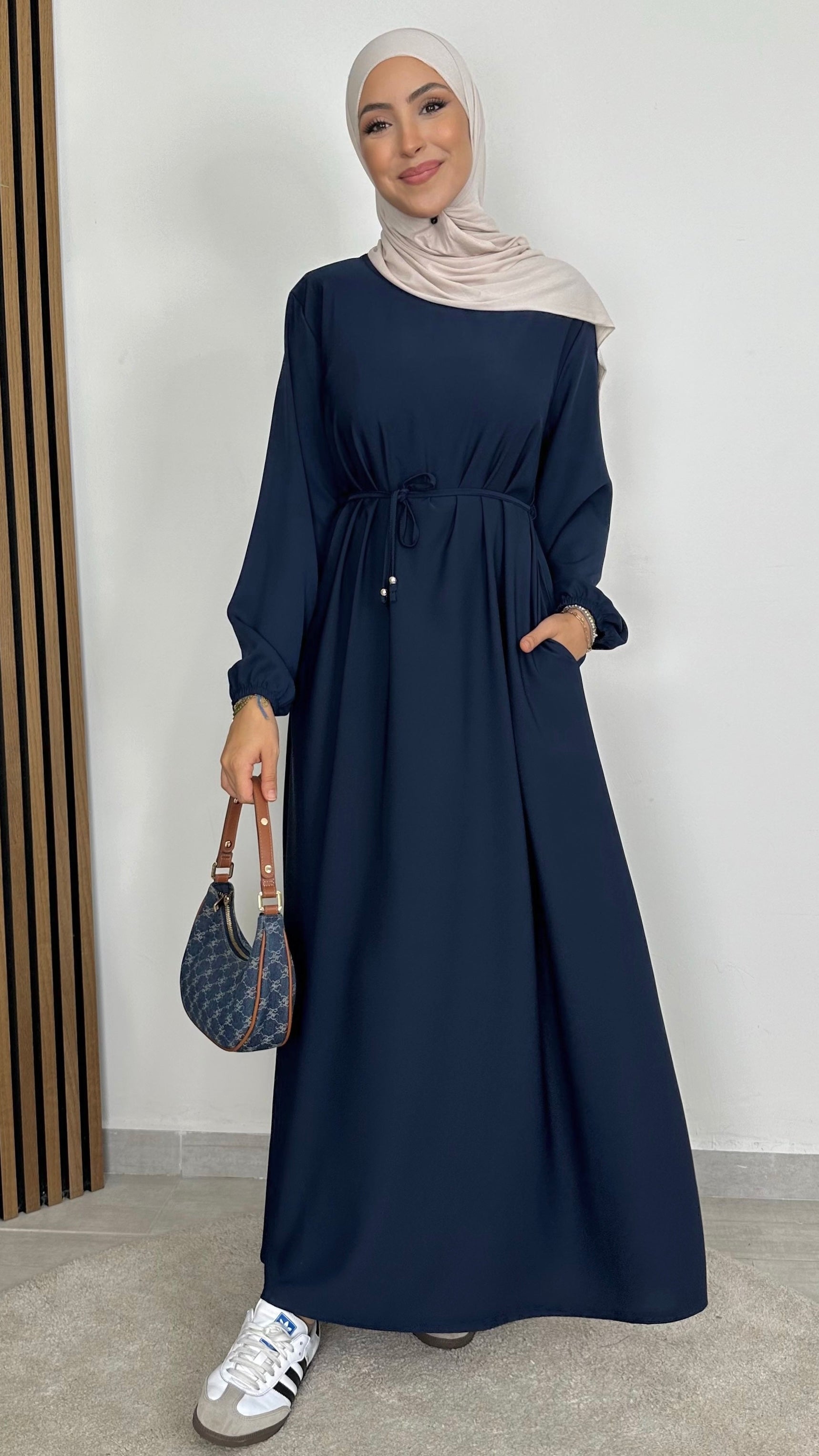 Abaya Con Polso Arricciato