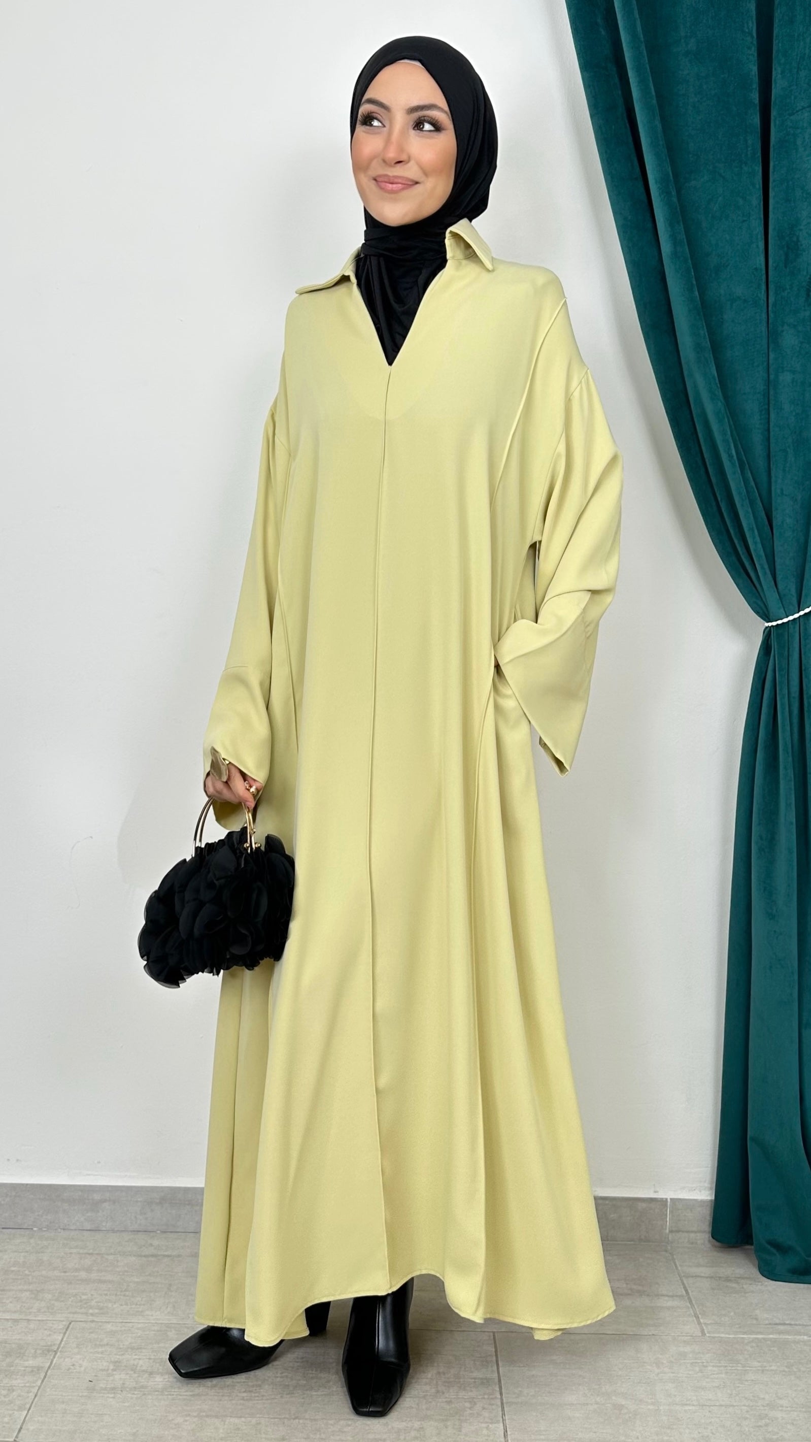 Abito Aura Flow Pistacchio - Hijab Paradise 