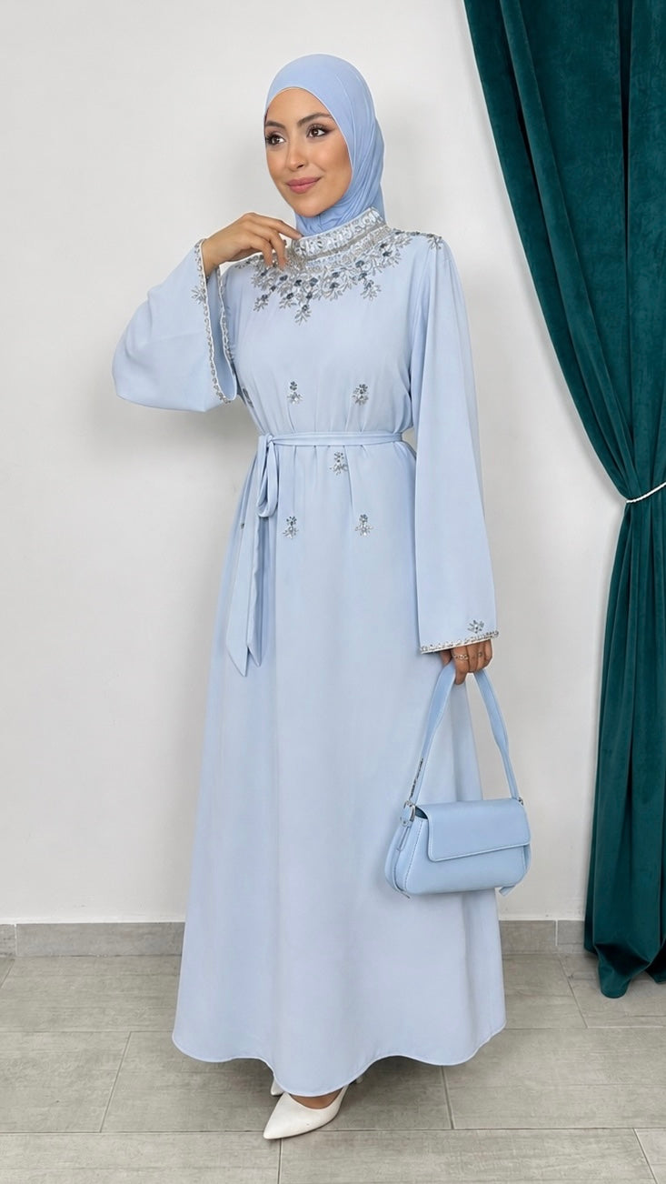 Crystal Abaya Azzurro - Hijab Paradise 