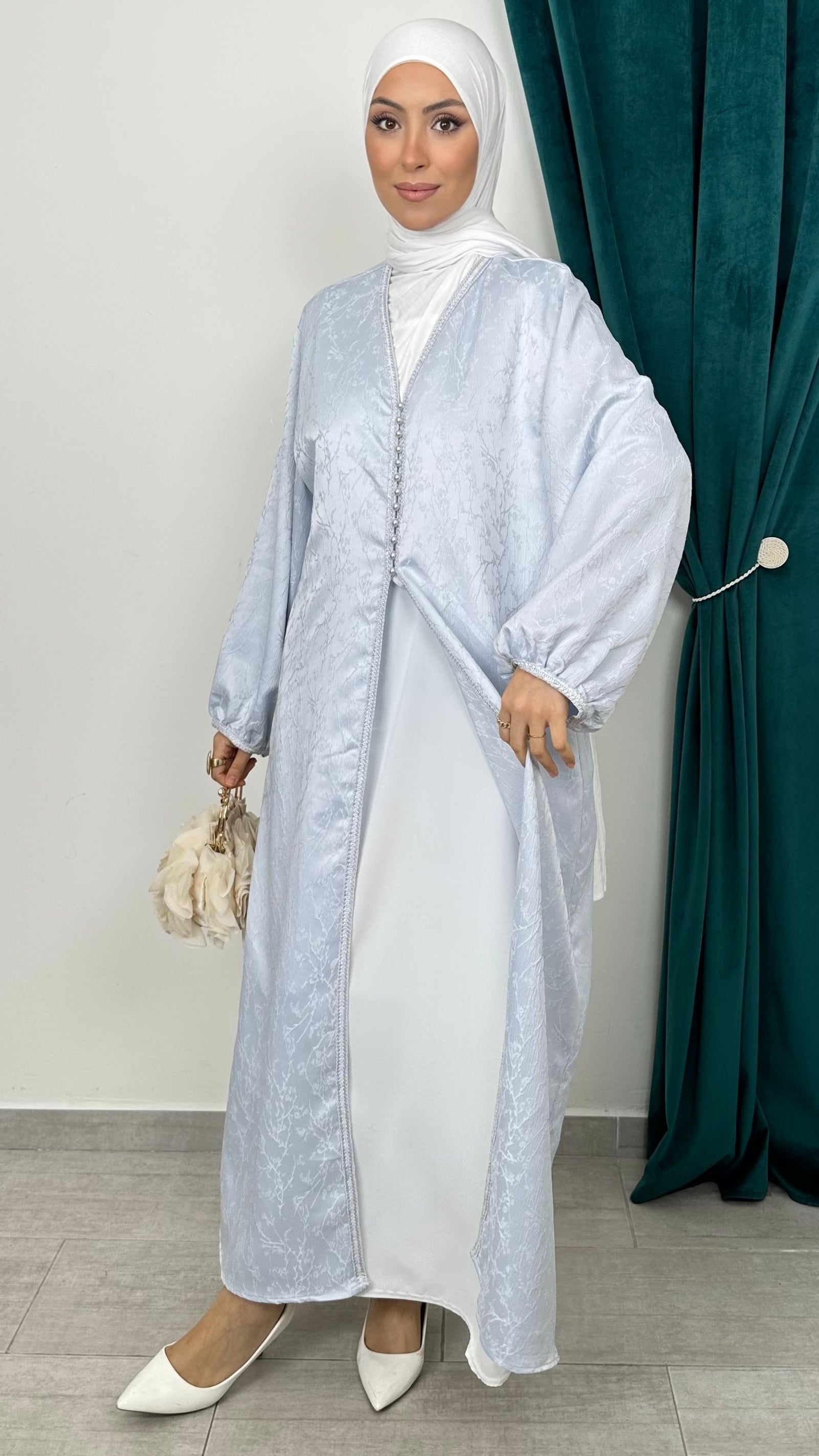 Abaya Velvet Celeste - Hijab Paradise 