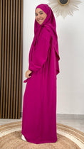 Charger l'image dans la visionneuse de la galerie, Jilbab, khimar, abaya, sorriso, modest, abito da preghiera, islamico, fucsia. Hijab Paradise
