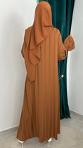 Cargar la imagen en la vista de la galería, Abaya Satinata Rows Terracotta
