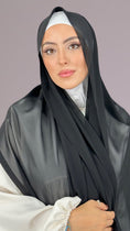 Charger l'image dans la visionneuse de la galerie, Hijab Chiffon Crepe Nero - Hijab Paradise Hijab, chador, velo, turbante, foulard, copricapo, musulmano, islamico, sciarpa,  trasparente, chiffon crepe
