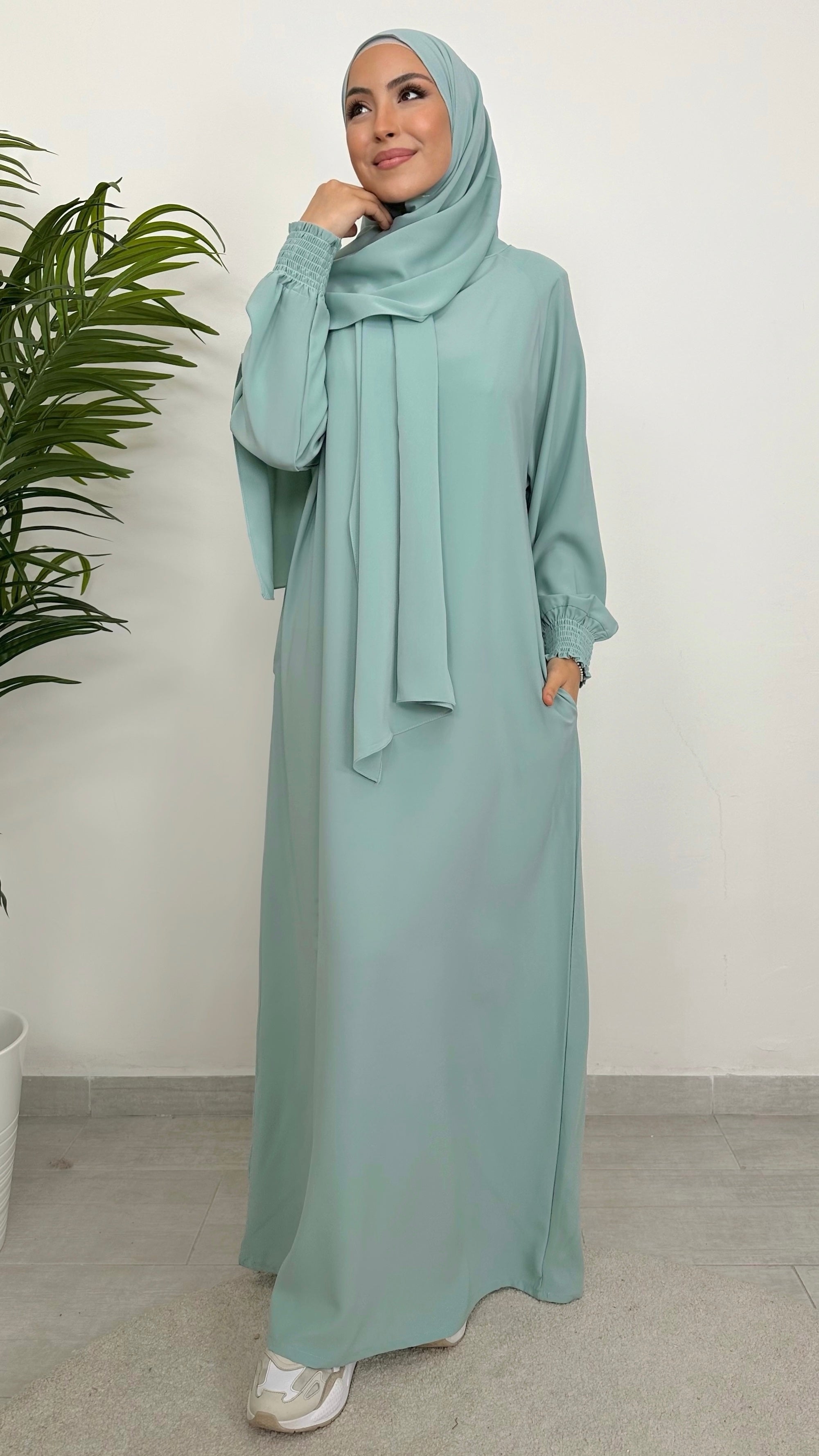 Abaya Ensemble maniche Frisé