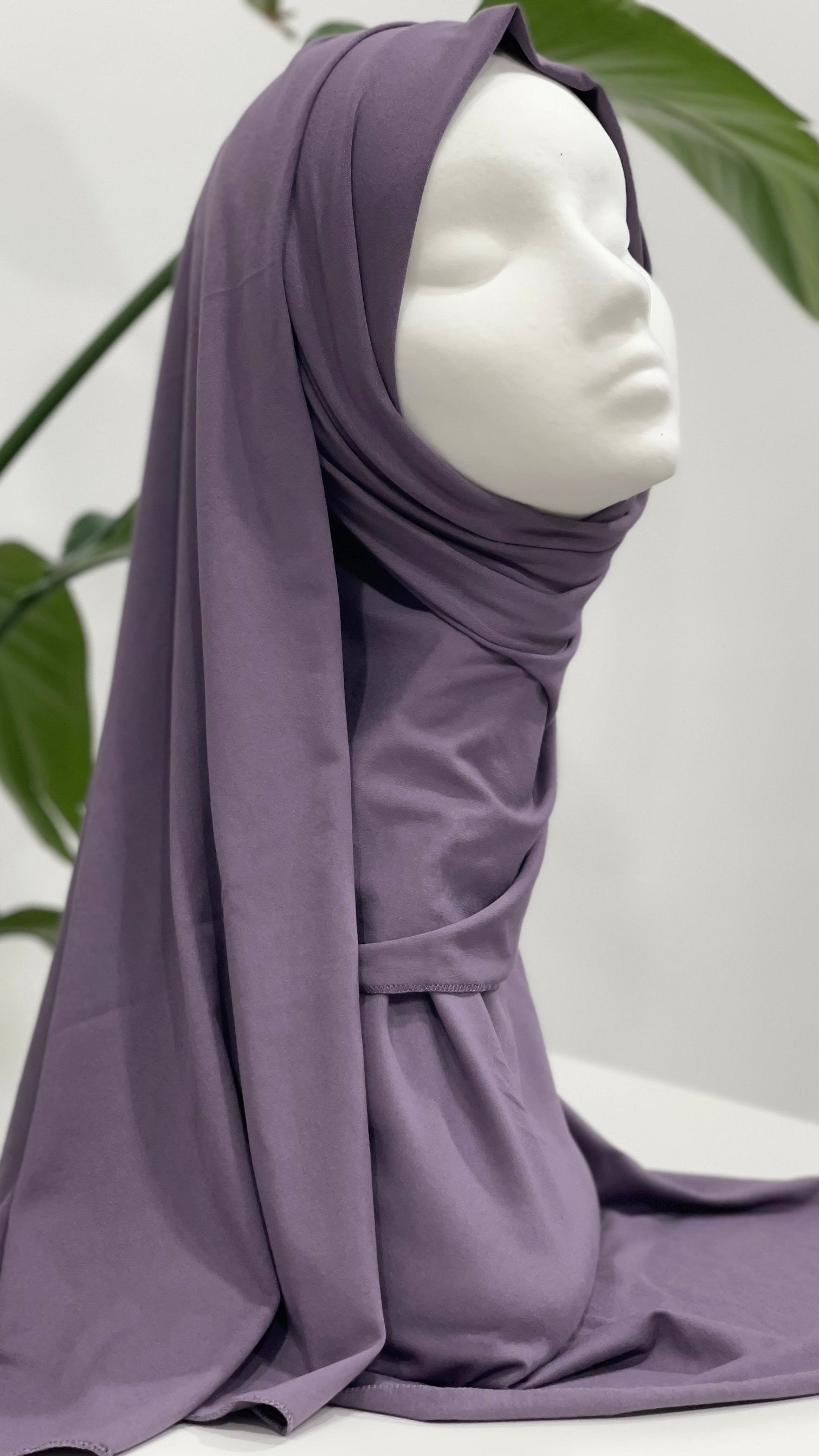 Jersey Hijab Lavande-Ourlet Flatlock