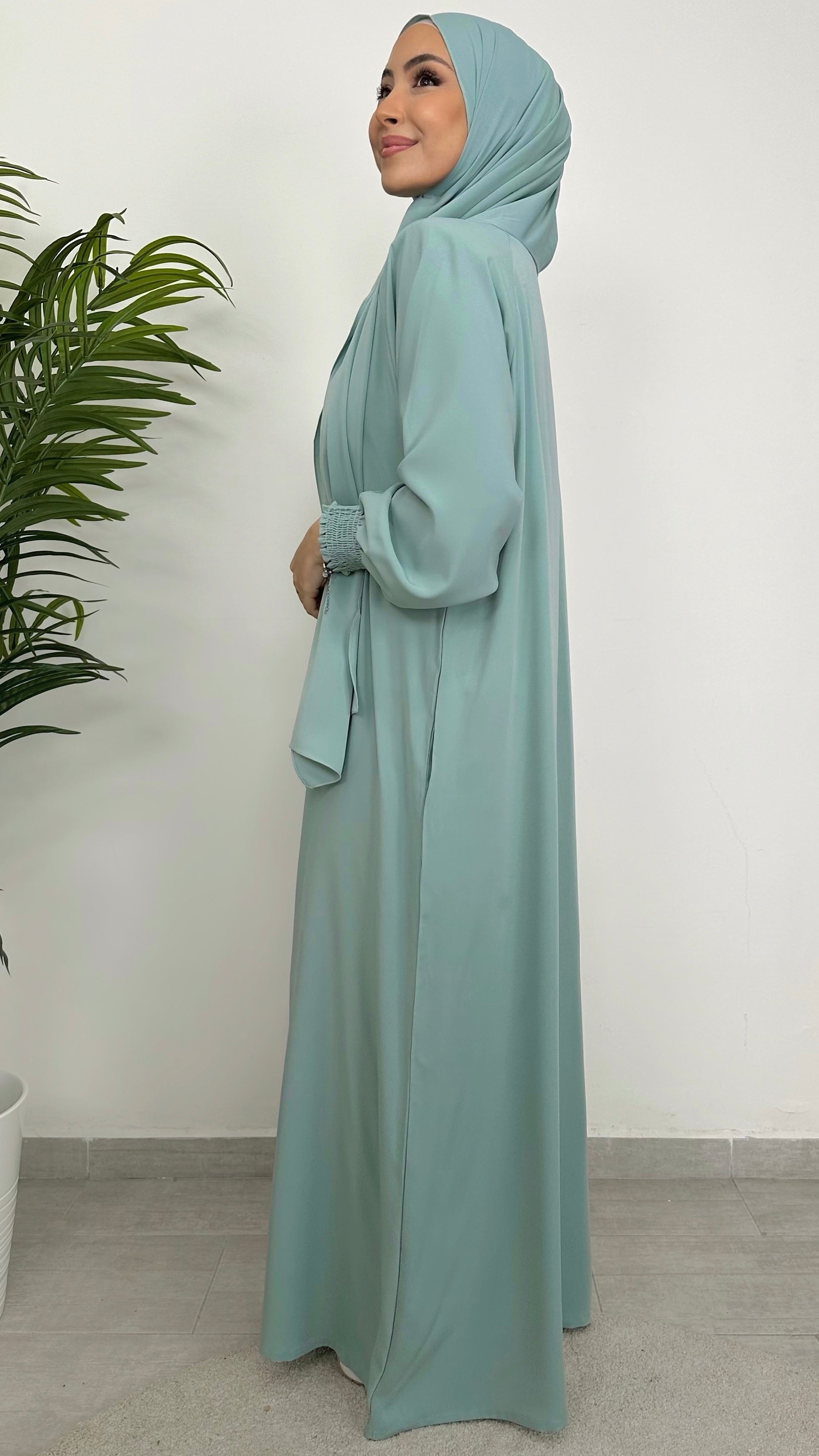 Abaya Ensemble maniche Frisé