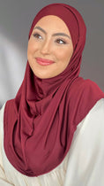 Load image into Gallery viewer, Hijab, chador, velo, turbante, foulard, copricapo, musulmano, islamico, sciarpa, Hijab pronto con cuffia a tubo
