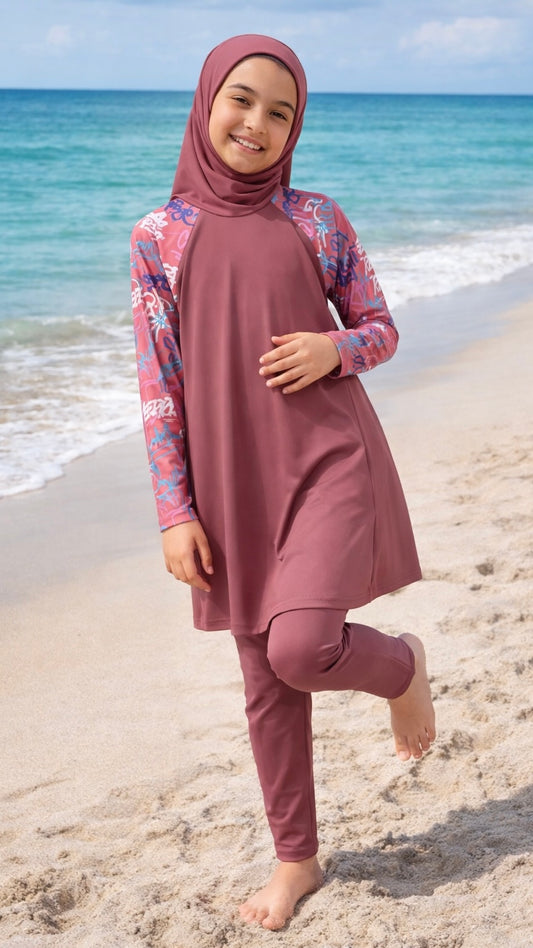 Burkini per bambine - ragazzine rosa
