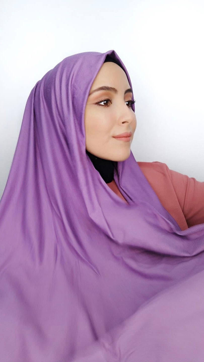 Hijab jersey violet pastel