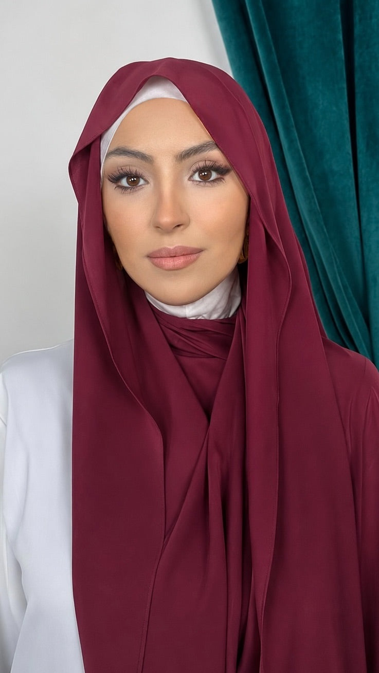 Premium Slim Hijab Burgundi - Hijab Paradise 