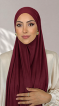 Carica l'immagine nel visualizzatore della galleria, Jersey Hijab - Burgundi
