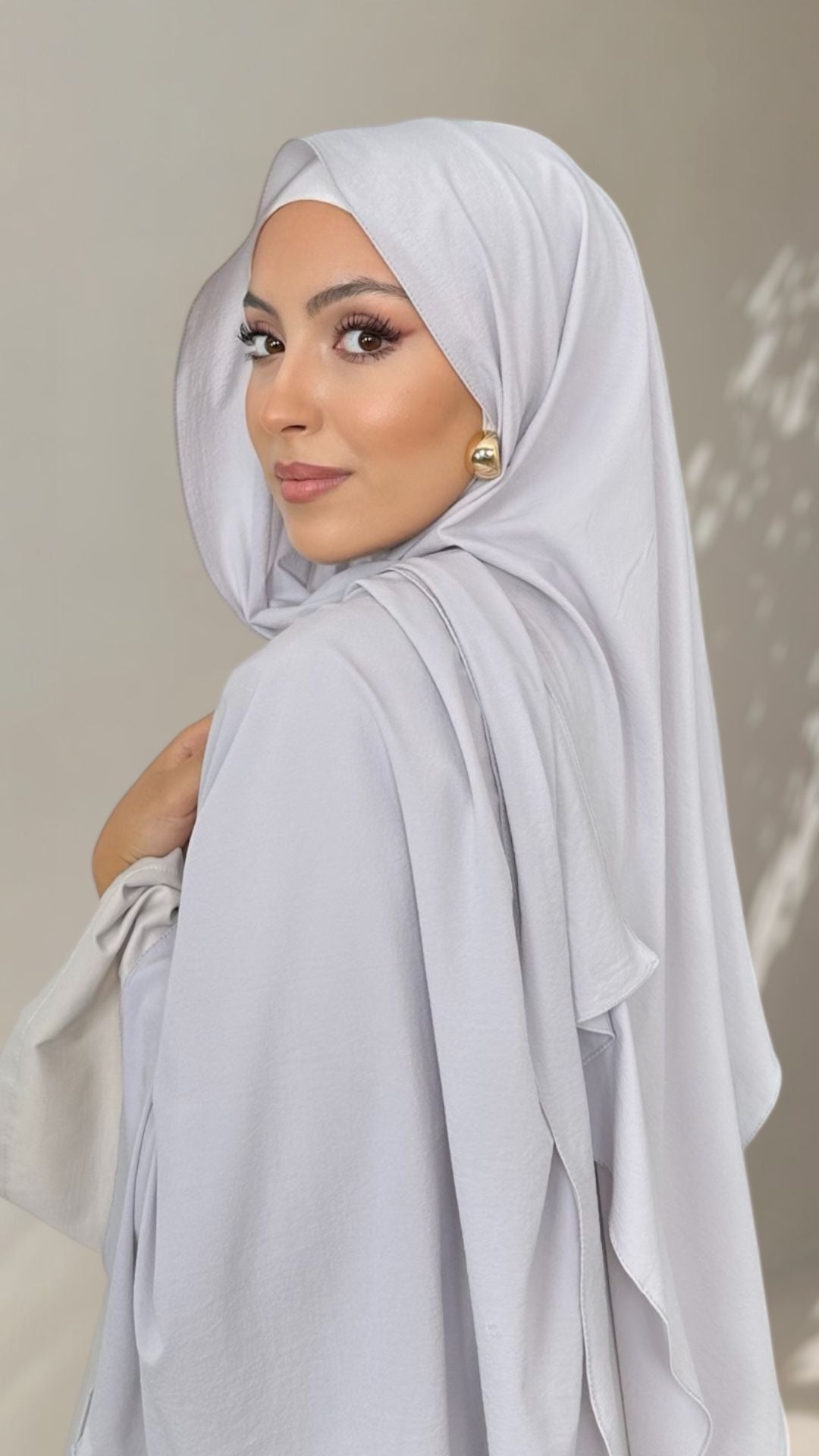 Slim Hijab Grigio Chiaro