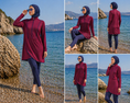 Load image into Gallery viewer, Burkini Ocean Grace - burgundy - Hijab Paradise 
