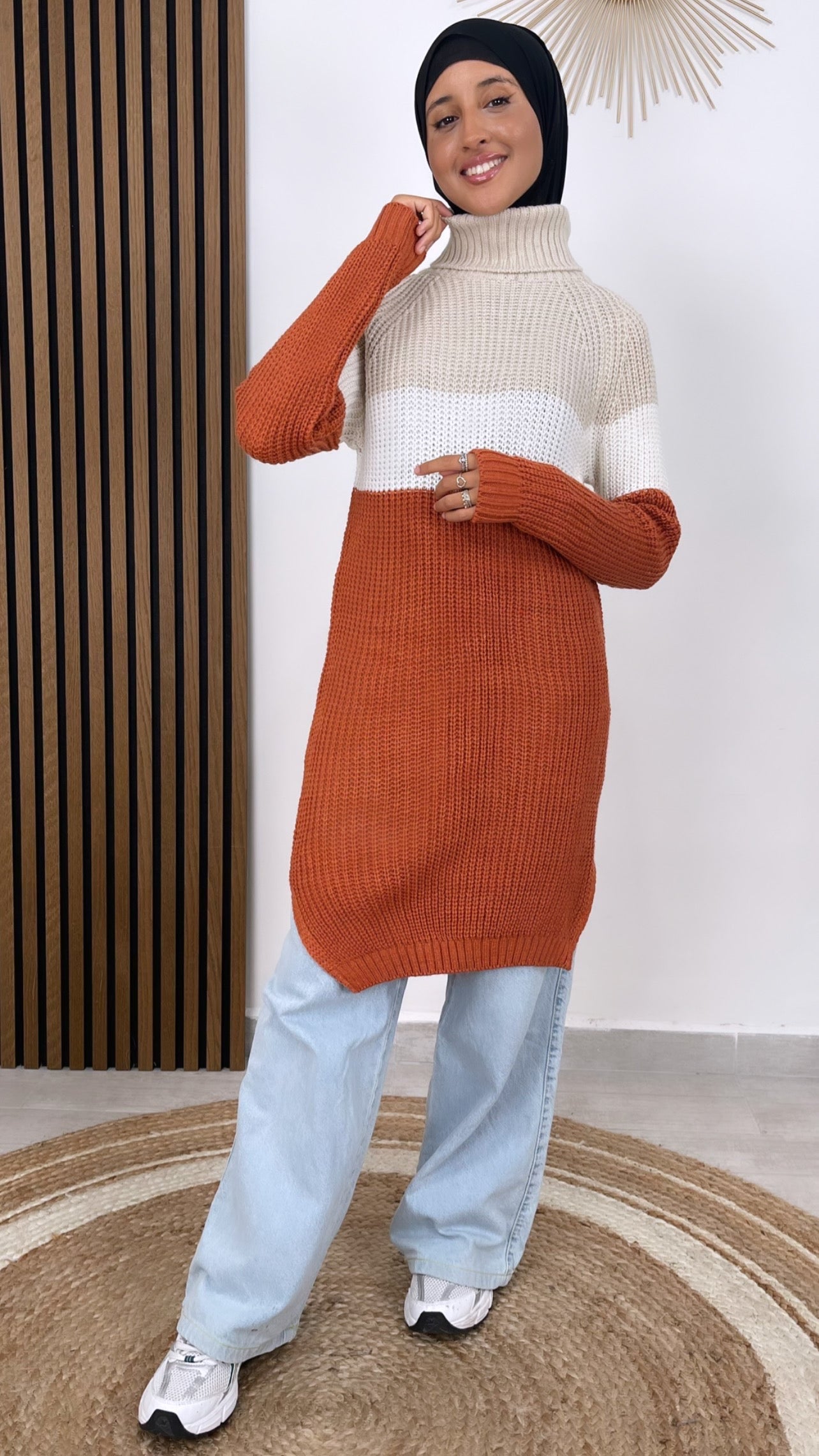 Tricolor sweater