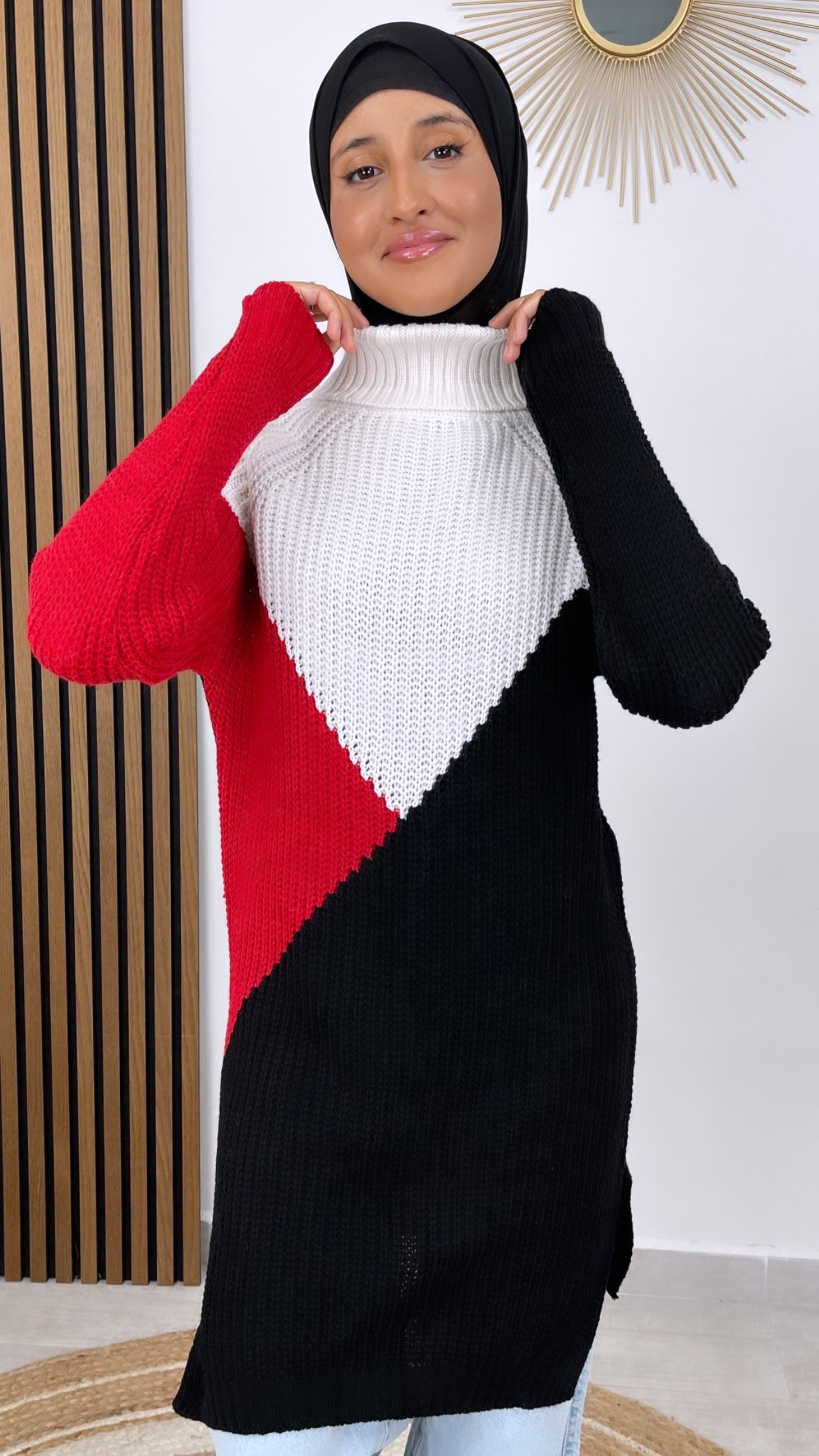 Tricolor sweater