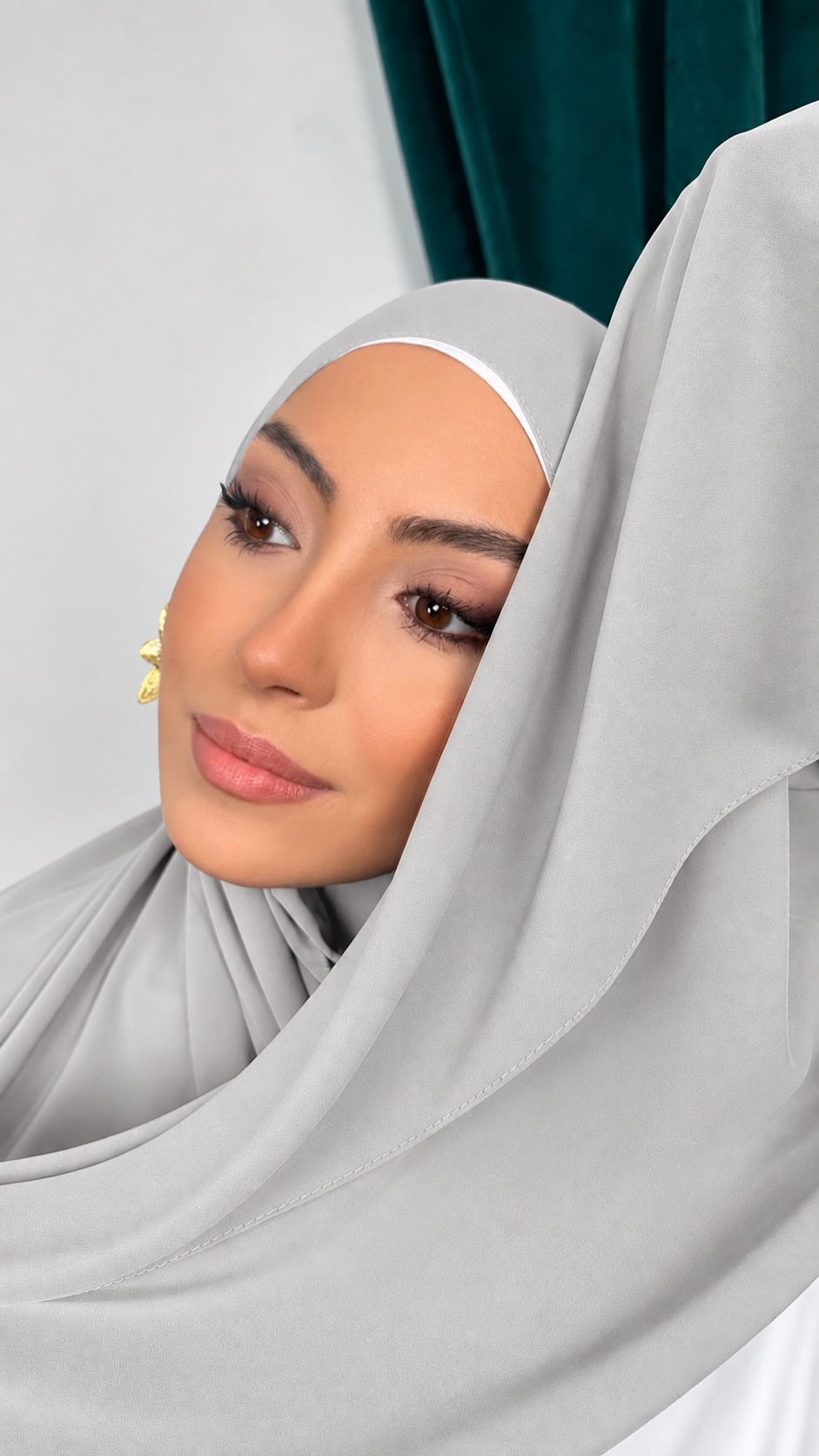 Premium Slim Hijab Silver