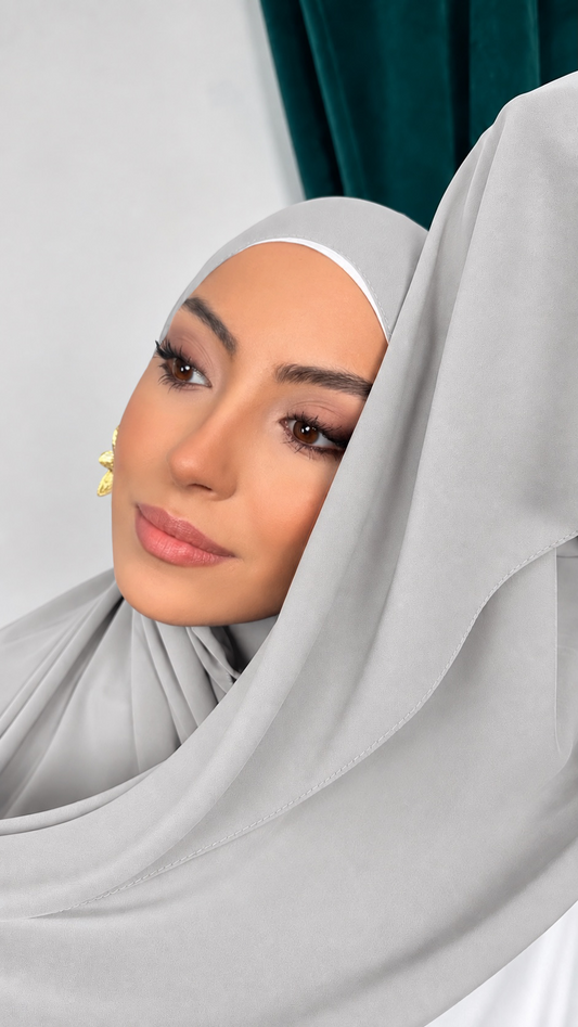 Premium Slim Hijab Silver
