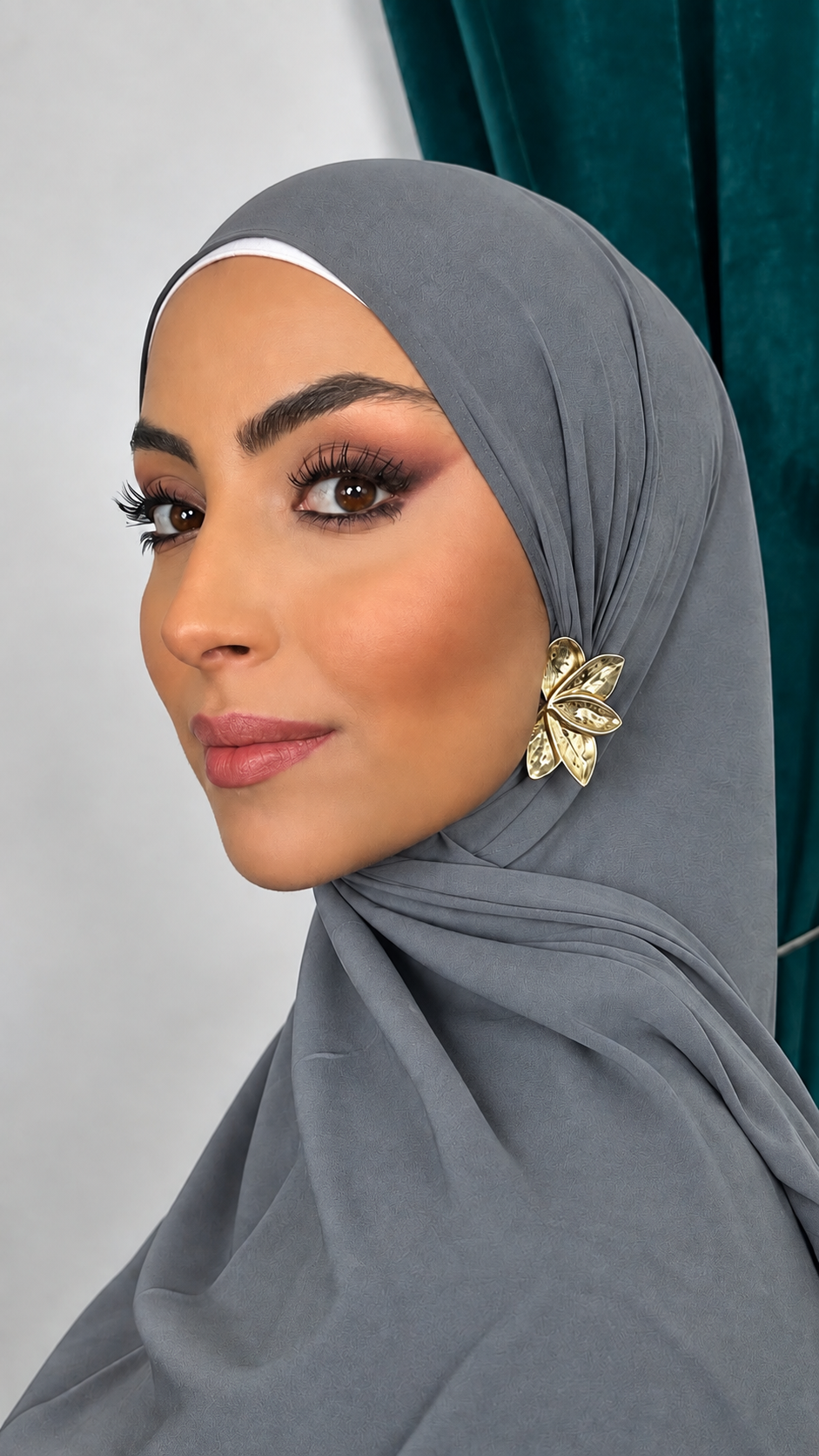 Premium Slim Hijab Cloud Grey