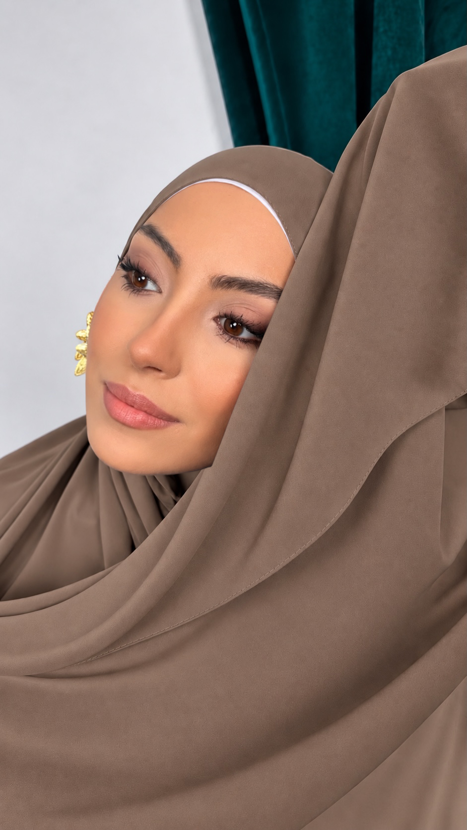 Premium Slim Hijab Brownie