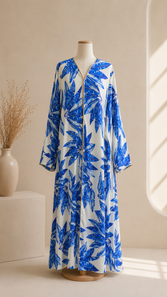 Abaya Tropical Flow Blu