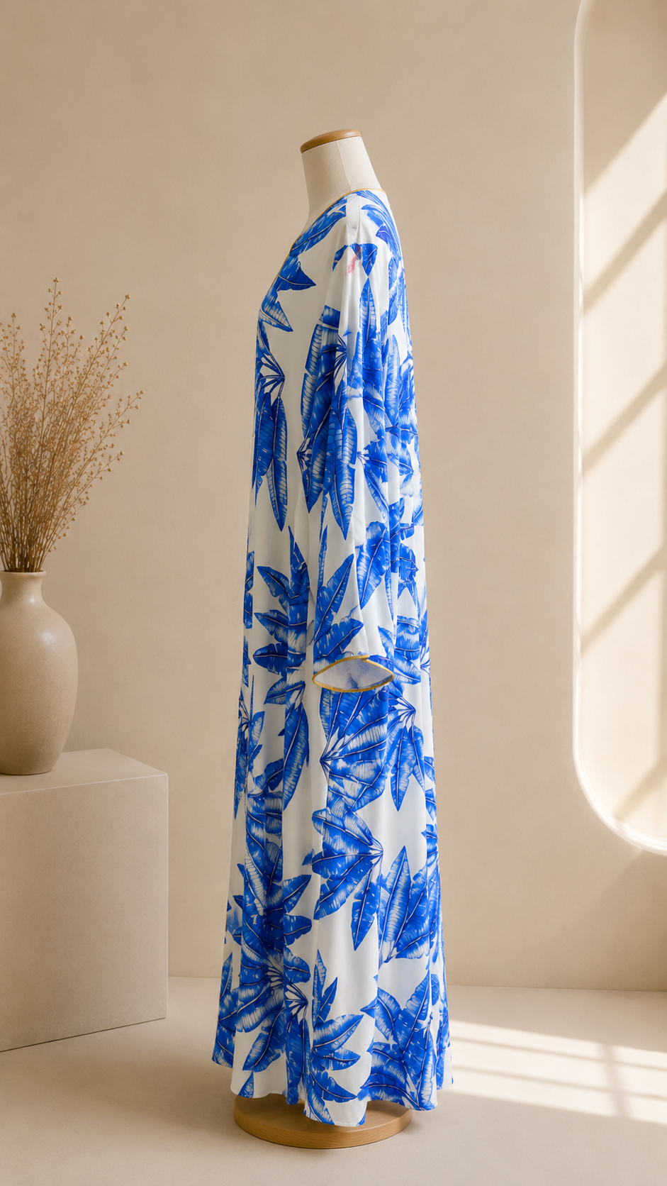 Abaya Tropical Flow Blu