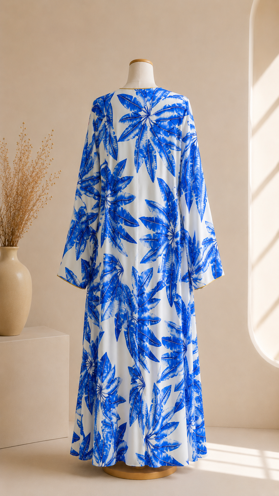 Abaya Tropical Flow Blu