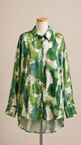 Carica l'immagine nel visualizzatore della galleria, Camicia Lavielle verde
