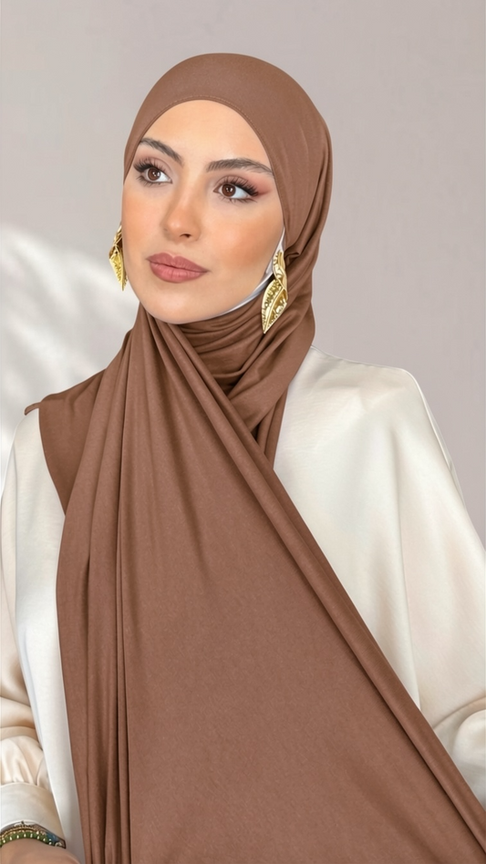 Jersey Hijab - Rocher Chocolate - Hijab Paradise 