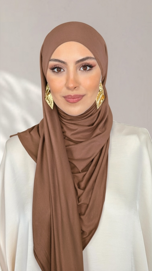 Jersey Hijab - Rocher Chocolate - Hijab Paradise 
