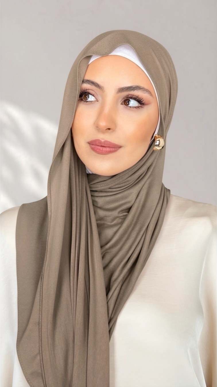 Jersey Hijab - Ghiaia Chiaro - Hijab Paradise 