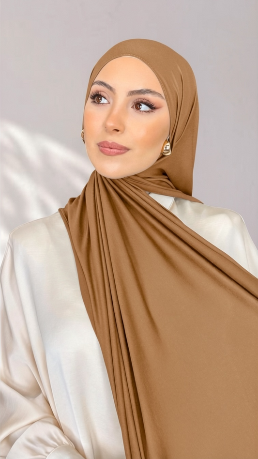 Jersey Hijab - Caramel - Hijab Paradise 