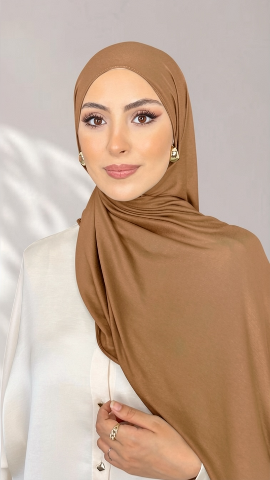 Jersey Hijab - Caramel - Hijab Paradise 