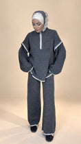 Carica l'immagine nel visualizzatore della galleria, Coordinato Knit Contrast Grigio
