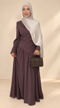 Charger l'image dans la visionneuse de la galerie, Elara Flow Set Burgundi - Hijab Paradise 
