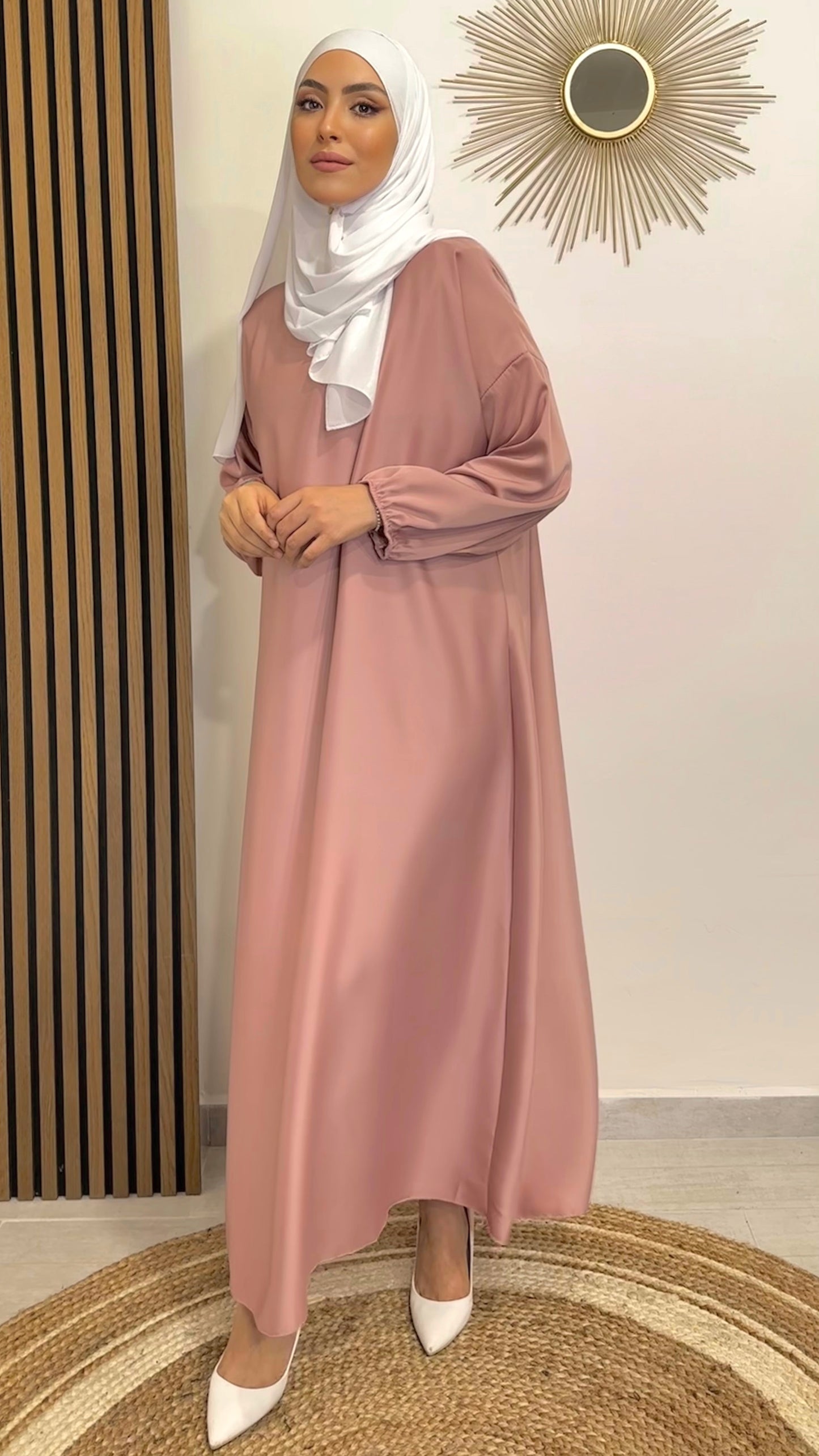Premium Abaya polsi arricciati
