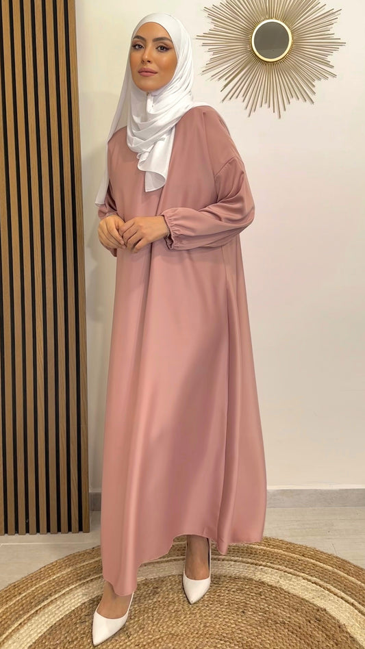 Vestito lungo, polsi arricciati, abaya, Hijab Paradise