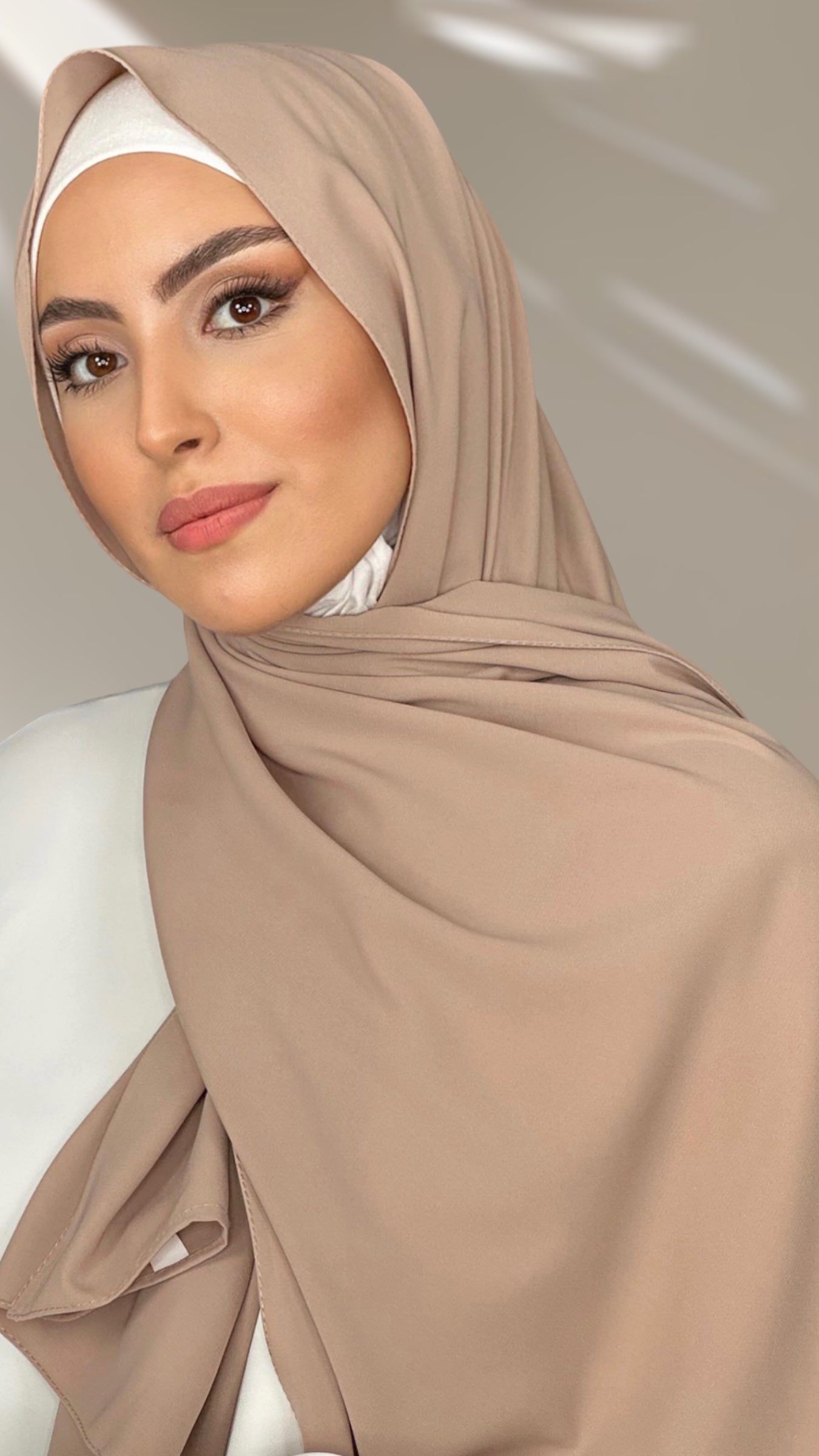 Hijab PREMIUM CHIFFON Beige Scuro - Hijab Paradise 