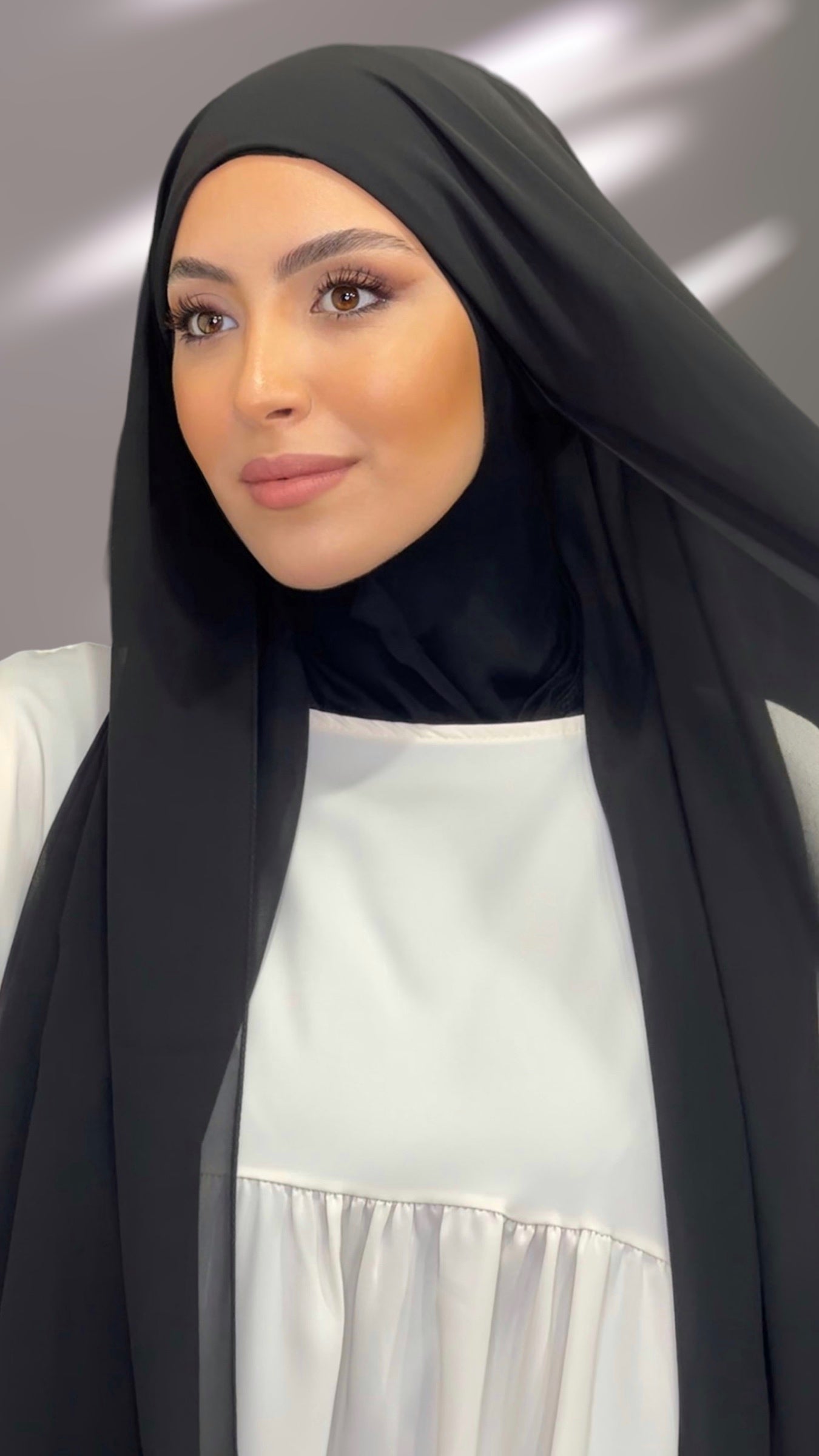 Hijab, chador, velo, turbante, foulard, copricapo, musulmano, islamico, sciarpa, Tube Hijab Nero