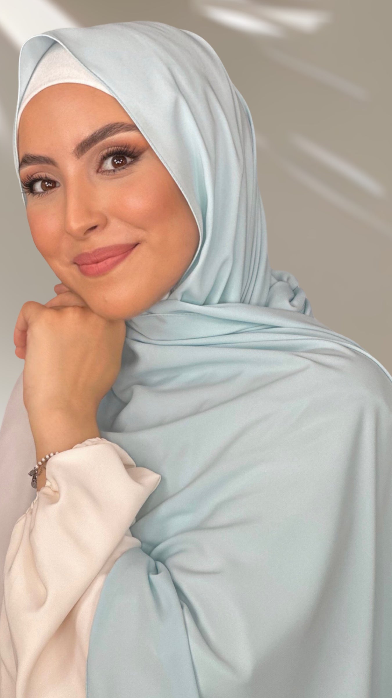 Hijab PREMIUM CHIFFON Vert aqua clair
