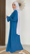 Load image into Gallery viewer, Abaya, lunga, vestito largo, Hijab Paradise, jersey Hijab, tacchi, dettaglio manica
